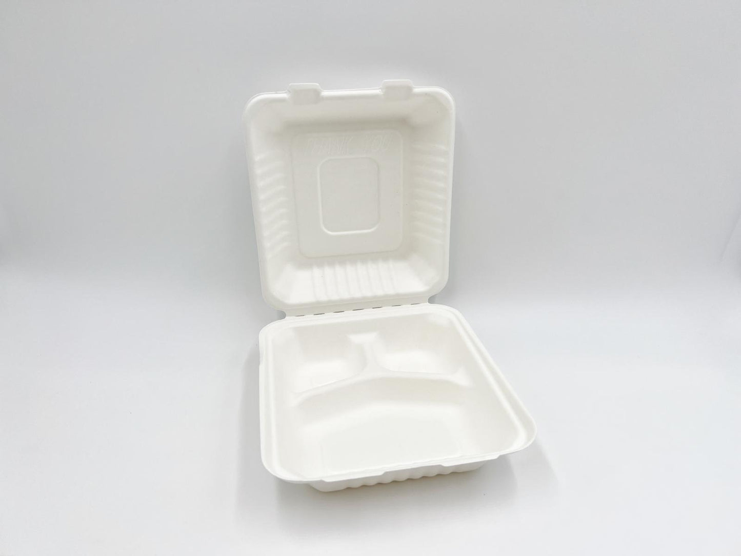 8 Inch 3 Compartment To-go Box - 200/case