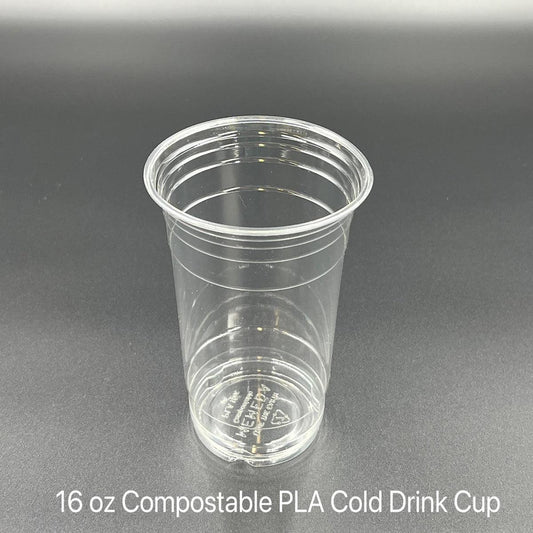 16 oz PLA Compostable Cold Drink Cup – 1000 Cups - Memeda US