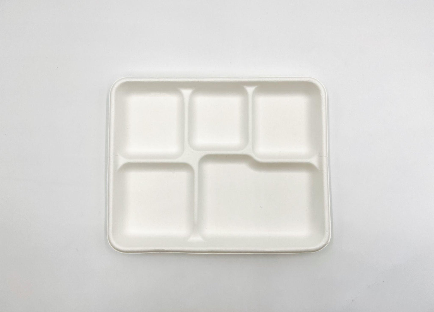 5 Compartment Compostable Tray – 500 pieces - Memeda US