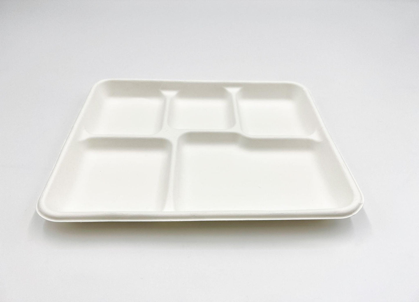 5 Compartment Compostable Tray – 500 pieces - Memeda US