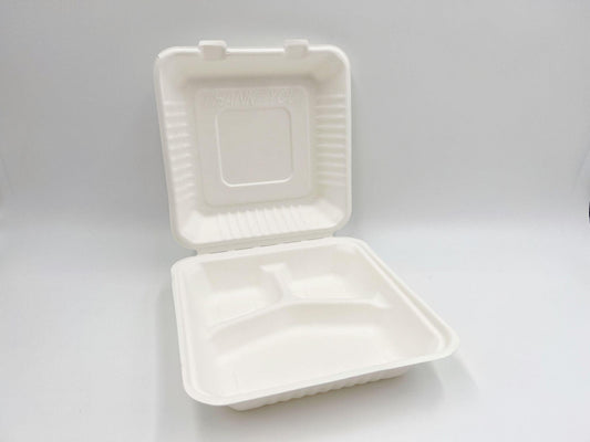 9 Inch 3 Compartment To-go Box - 200/case