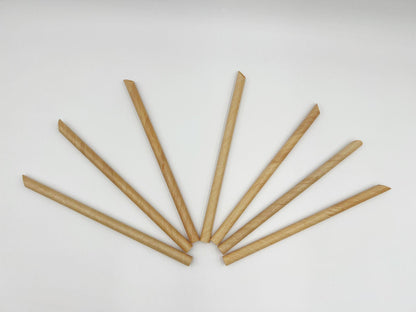 Wooden Boba Straws (pointed tip) Natural Drinking - Single use, Disposable, Biodegradable - 1700/case